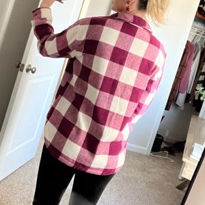 Pink and cream shacket, never worn